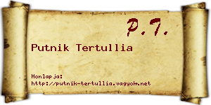Putnik Tertullia névjegykártya